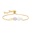 14K Gold Plated Color Preserving Box Chain Tiger Eye Volcanic Stone Yoga Bracelet