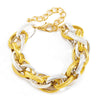 Exaggerated Hip-hop Color Matching Irregular Winding Metal Chain Bracelet