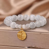 Opal Bracelet Niche High Sense Single Circle Fu Character Tag All-matching