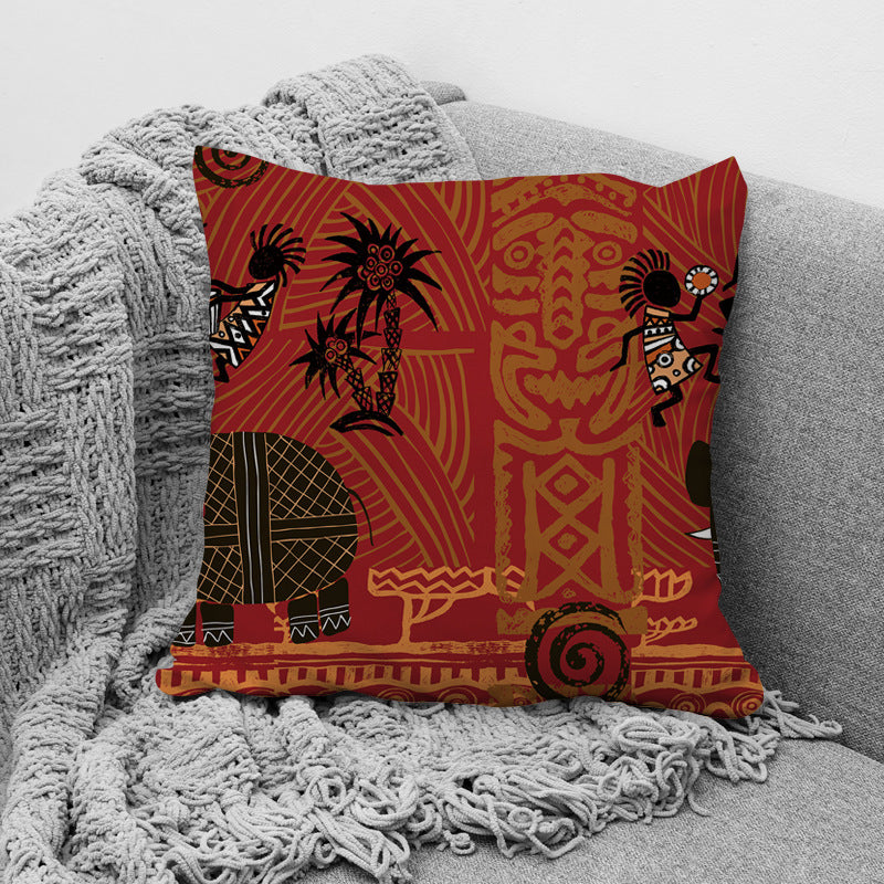 African Ethnic Style Pillow Office Waist Support Pillow