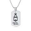 Engraved Squid Game Round Square Triangle Logo Stainless Steel Necklace Fashion Dog Tag Pendant Necklaces For Men Women