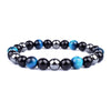 Tricolor Gem Bead Bracelets Tiger Eye Iron Ore Bracelet