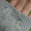 Princess Square Four Prongs Inlaid Japanese And Korean Pendant Necklace