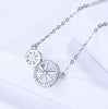 Ferris Wheel Clavicle Chain Necklace Silver Jewelry Necklace