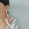 White Earrings Matte Bunny