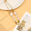 Vintage Cross Necklace Women's All-match Short Pearl Necklace