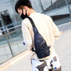 Camouflage Chest Bags Men Crossbody Bag With Headphone Hole