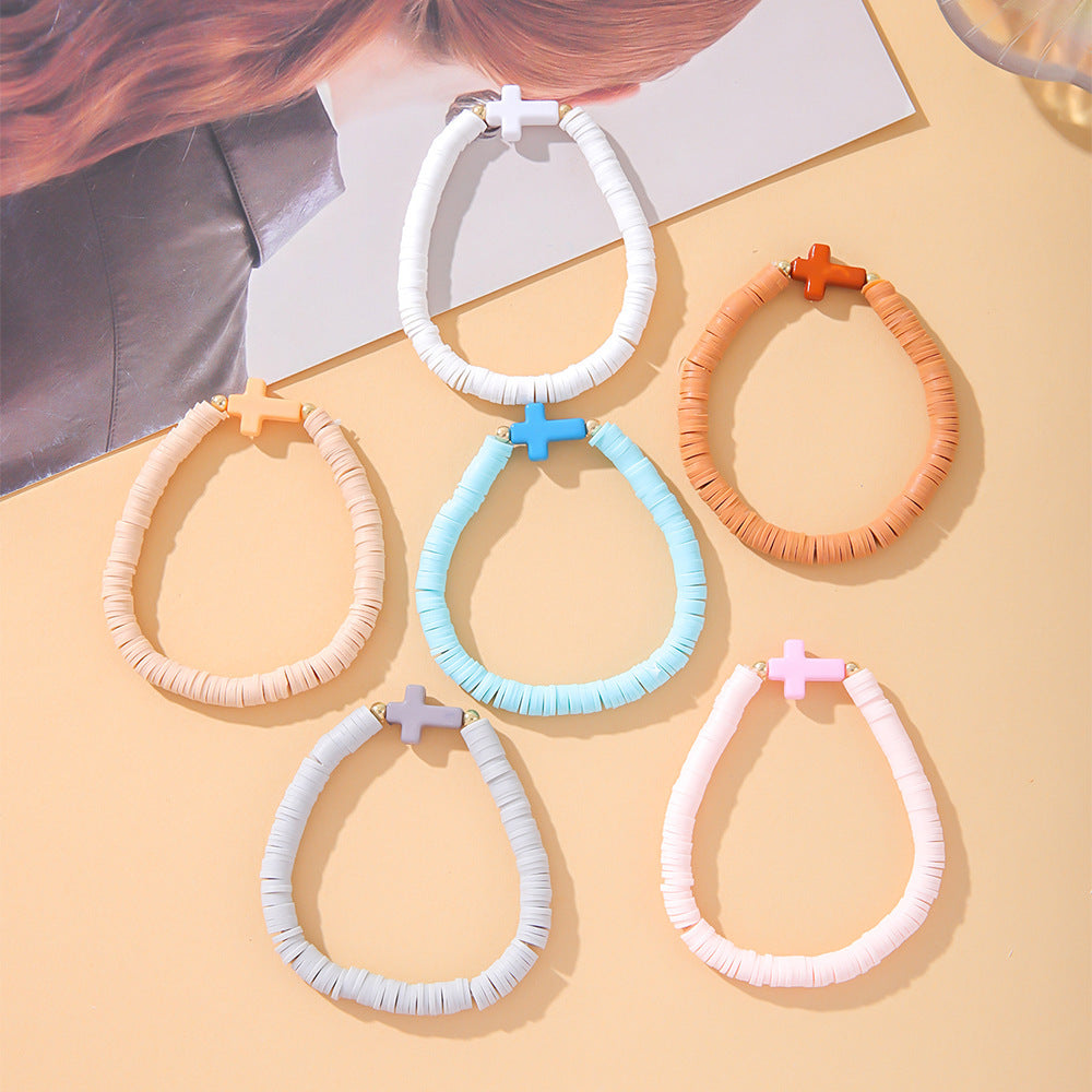 Elastic Soft Ceramic Bracelet For Women In Bohemian Style