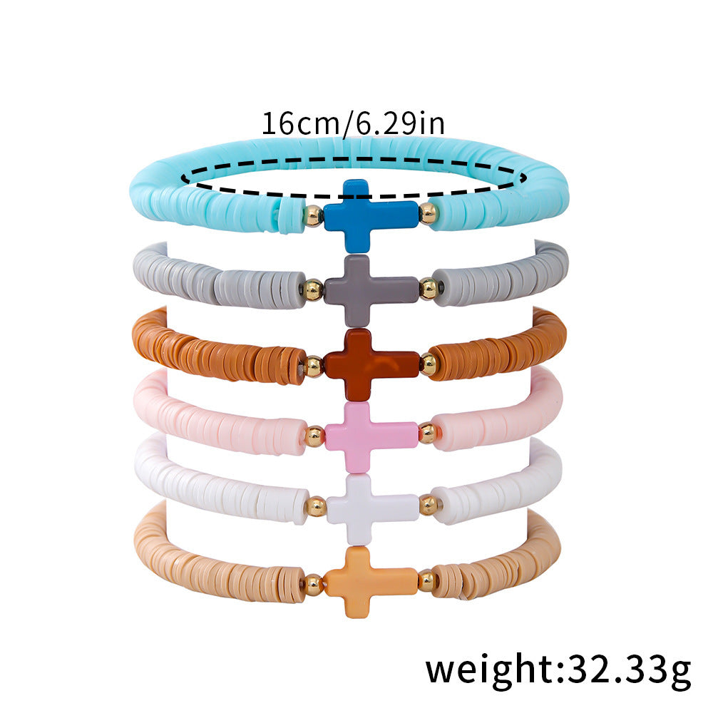 Elastic Soft Ceramic Bracelet For Women In Bohemian Style