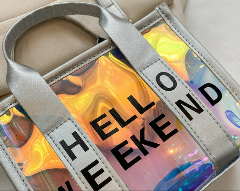 Letter Printing Large Capacity Fashion Laser Small Women's Handbag