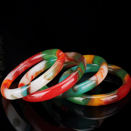 Women's Fashion Simple Seven Color Jade Bracelet