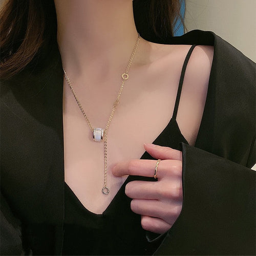 Opal Small Waist Necklace Necklace Beauty Clavicle Chain
