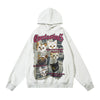 Animal Cat Print Hooded Pullover