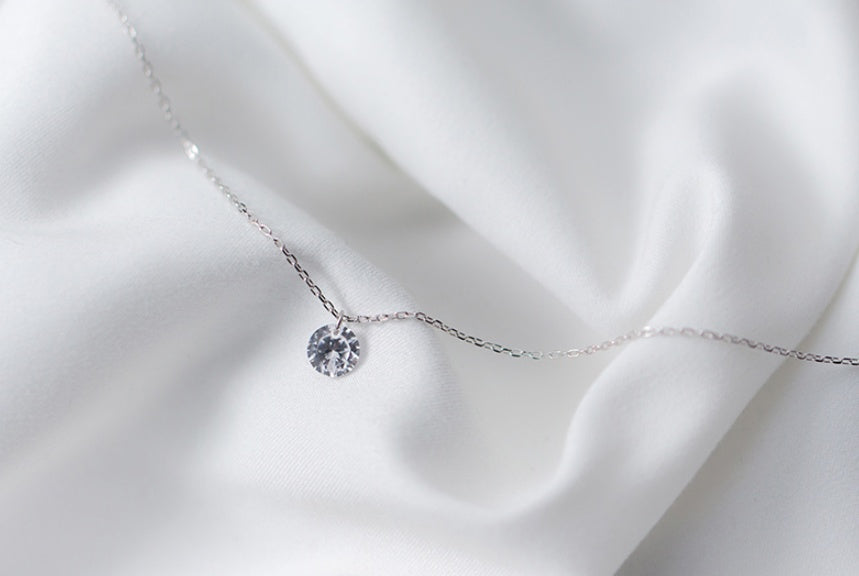 Single diamond necklace