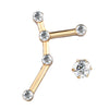 Retro creative new fashion twelve constellation stud earrings