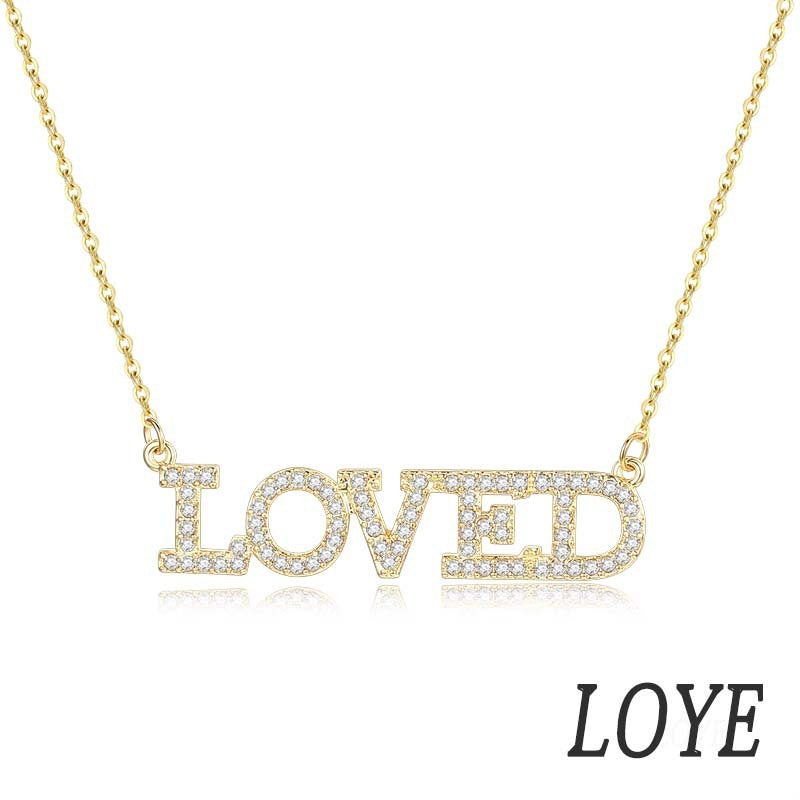 LOVED letter necklace