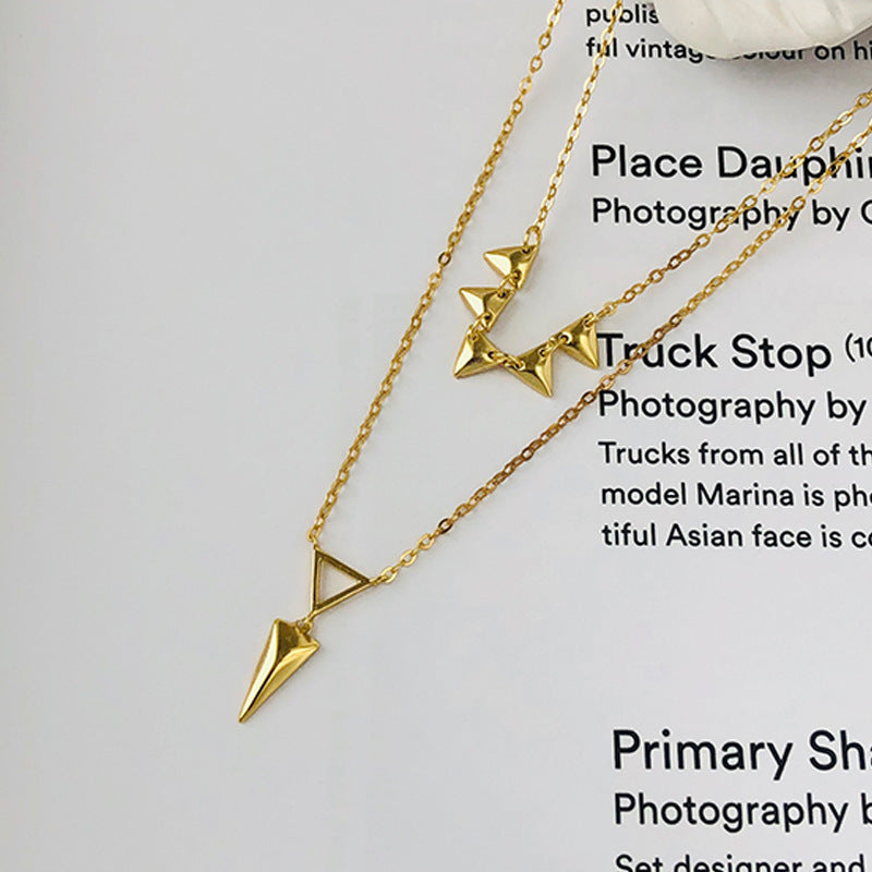 Metal geometric necklace