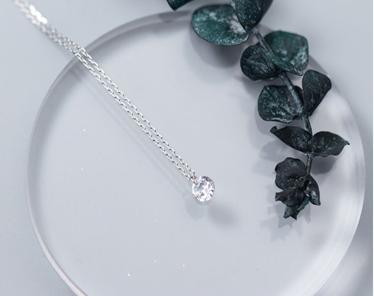 Single diamond necklace