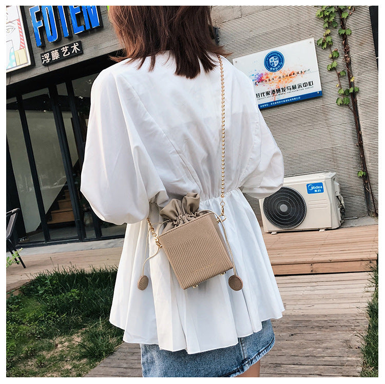 Women's bags new pumping bucket bag