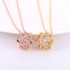 Zircon hexagram necklace