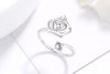 Adjustable ring with diamond crown