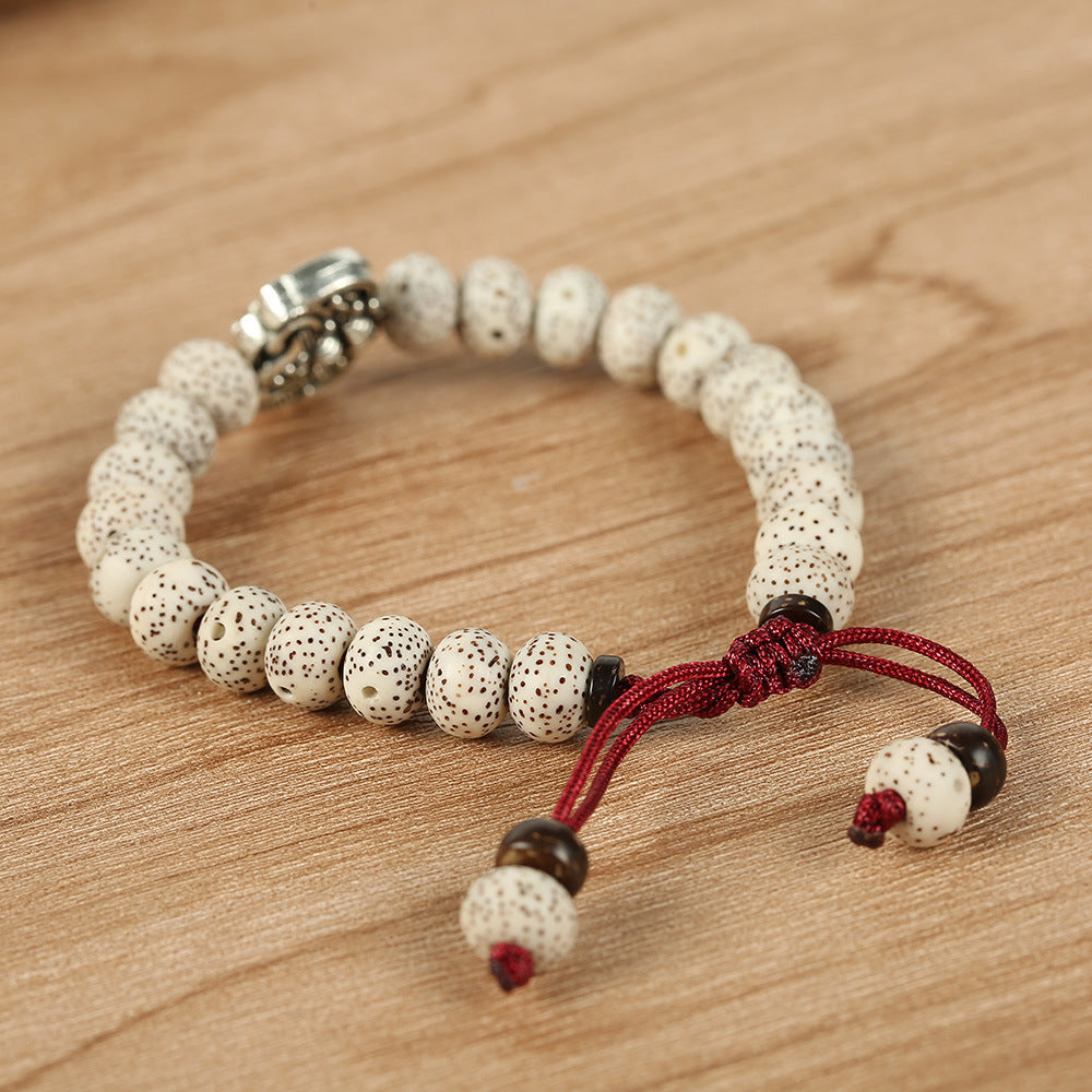 Hand Woven Xingyue Bodhi Beads Copper Bat Coconut Shell Bracelet