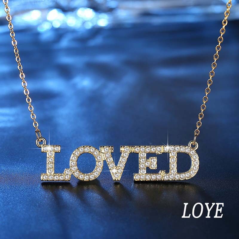 LOVED letter necklace