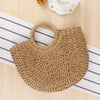 Round Straw Bags Women Summer Rattan Bag Handmade Woven Beach Cross Body Bag