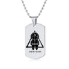 Engraved Squid Game Round Square Triangle Logo Stainless Steel Necklace Fashion Dog Tag Pendant Necklaces For Men Women