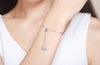 Silver Plated Simple Heart Lace-up Bracelets