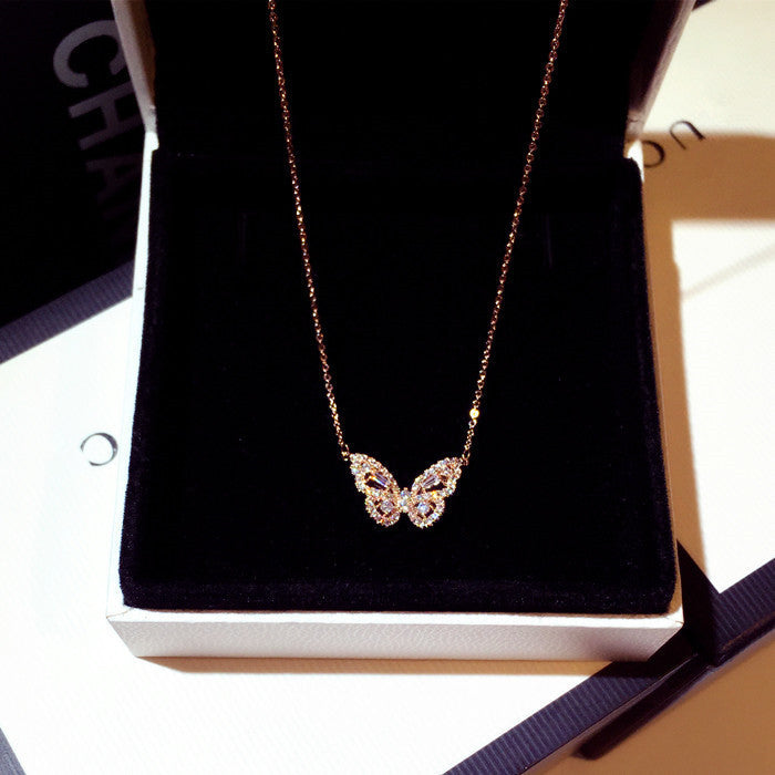 Butterfly pendant necklace