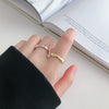 Adjustable wavy opening ring