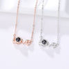 LOVE projection necklace