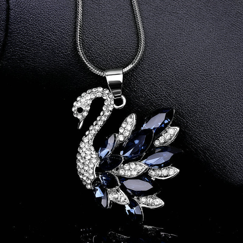 Little swan simple long necklace