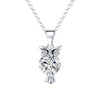 Owl zircon necklace
