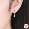 White silver hypoallergenic earrings