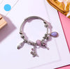 Feather Tower Adjustable Bracelet Crystal DIY Stainless Steel Bracelet National Wind Key Beaded Bracelet Women