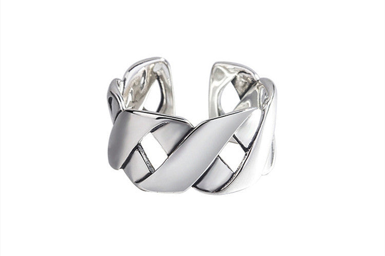 Woven Ring Glossy Wide Face XX Ring Ring