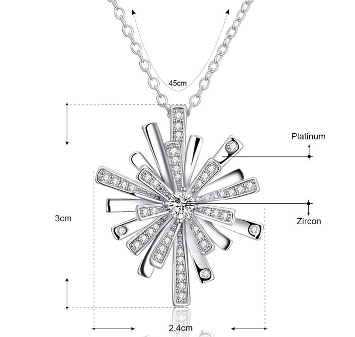 Christmas snowflake necklace