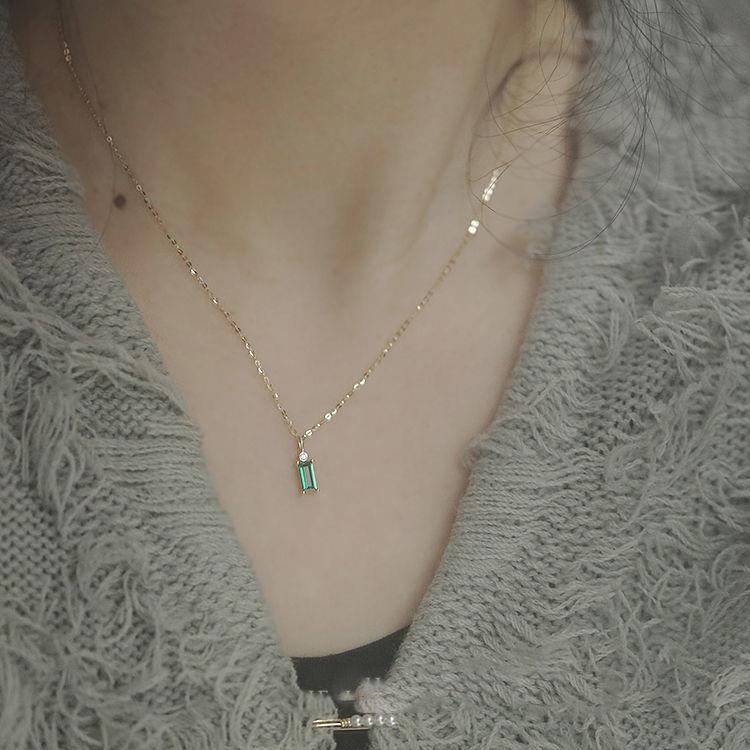 Grandma Green Zircon Princess Necklace