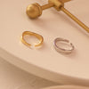 Adjustable wavy opening ring