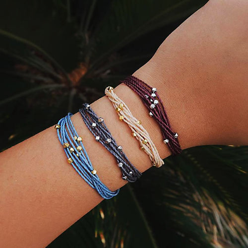 Four-color beaded woven bracelet
