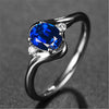 Adjustable color crystal diamond ring