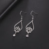 Vintage Water Drop Lotus Women's Earrings