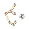 Retro creative new fashion twelve constellation stud earrings