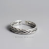 Woven pattern ring twist ring