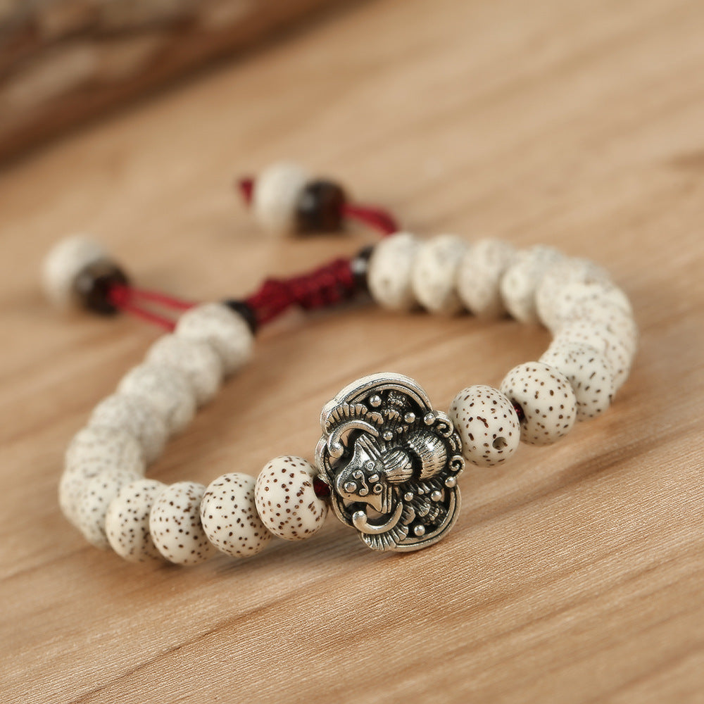 Hand Woven Xingyue Bodhi Beads Copper Bat Coconut Shell Bracelet