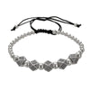 Woven five diamond four-color bracelet