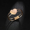 Frosted double heart bracelet women