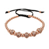 Woven five diamond four-color bracelet